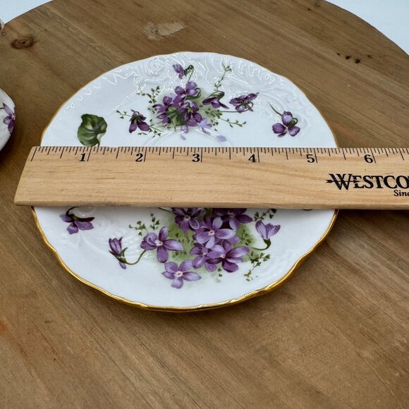 Vintage Hammersley "Victorian Violets" English Tea Cup Saucer - Picture 5 of 7